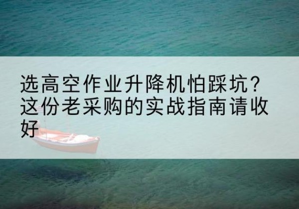 磁县高空作业升降机厂家推荐-选高空作业升降机怕踩坑？这份老采购的实战指南请收好
