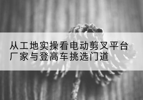 磁县电动剪叉升降平台厂家-从工地实操看电动剪叉平台厂家与登高车挑选门道